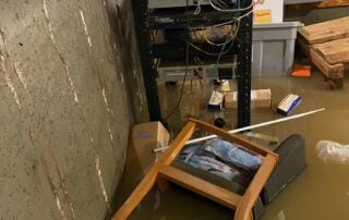 Flooding in the basement Ludlow Dental Center